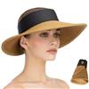 Eric Javits Save $59 on Squishee Halo UPF50+ Open Top Natural with Black Full Brim Visor: $295