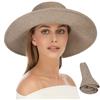 Eric Javits Hampton 4-1/2" Inch Bark Rollable UPF50+ Sun Protective Hat: $208