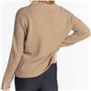 Hannah Childs Sassy Boyfriend Oatmeal Beige Tone 1/4 Zip Oversized Sweater $239