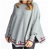 Hannah Childs Kristina Grey Poncho Style Sweater with Sleeves $279