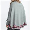 Hannah Childs Kristina Grey Poncho Style Sweater with Sleeves $279