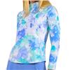 Kenny Dana UPF50+ Blue-Multi Watercolor Mesh Under-Sleeve Body Cooling Sunshirt $89.99