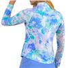 Kenny Dana UPF50+ Blue-Multi Watercolor Mesh Under-Sleeve Body Cooling Sunshirt $89.99