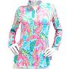 Kenny Dana UPF50+ Seafoam Multi Palm Feather Mesh Under-Sleeve Body Cooling Sunshirt $89.99