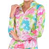 Kenny Dana UPF50+ Pink-Multi Watercolor Mesh Under-Sleeve Body Cooling Sunshirt $89.99