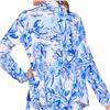 Kenny Dana UPF50+ Long Sleeve Blue Tropical Button Down Body Cooling Shirt $98.99