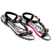 Save $20 on Black Twinkle Multi Diamond Crystal Jeweled Golf & Leisure Sandals Now: $79.99