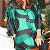 Oopera Green Bold Abstract 2-in-1 Reversible Wind-Water Resistant Hooded Jacket: $134.99