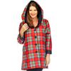 Oopera Red Stewart Tartan 2-in-1 Reversible Wind-Water Resistant Hooded Multi Plaid Jacket: $168.99