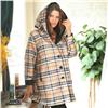 Beige Tartan 2-in-1 Reversible Wind-Water Resistant Hooded Jacket: $168.99