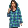 Oopera Blue & Green Campbell Tartan 2-in-1 Reversible Wind-Water Resistant Hooded Multi Plaid Jacket: $168.99