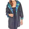 Oopera Blue & Green Campbell Tartan 2-in-1 Reversible Wind-Water Resistant Hooded Multi Plaid Jacket: $168.99