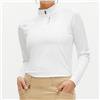 Rohnisch Sport Addy White Zip Long Sleeve Performance Mock Shirt $110