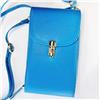 Turquoise Blue-Gold Expanding 7"X4" Clutch Cross Body Shoulder Bag $79.99