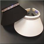 DOLLY MAMA Full Brim Visor With Over 200 Crystals In 3 Rows